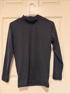 Black Long Sleeve Mock Neck Tee